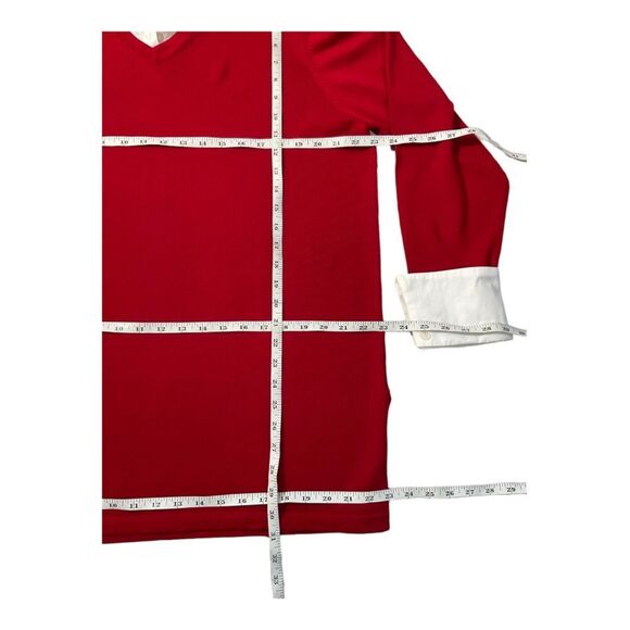 JL STUDIO Women's Size 1X Red Cardigan Sweater Attached Blouse Accents - Picture 12 of 14